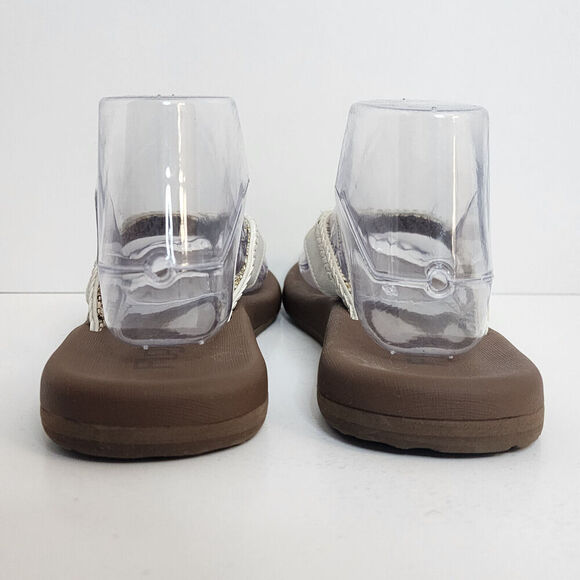 Flojos Women's Maddy Memory Foam Flip Flop‎ Sandals IVORY/TAN Women's SZ 8 - Picture 6 of 8